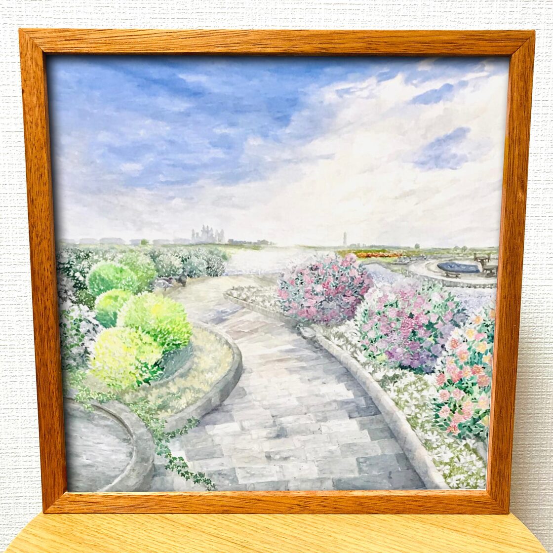 作品 : 白昼夢 絵 絵画 景色 風景 風景画 白昼 夢 縁起絵 水彩画 