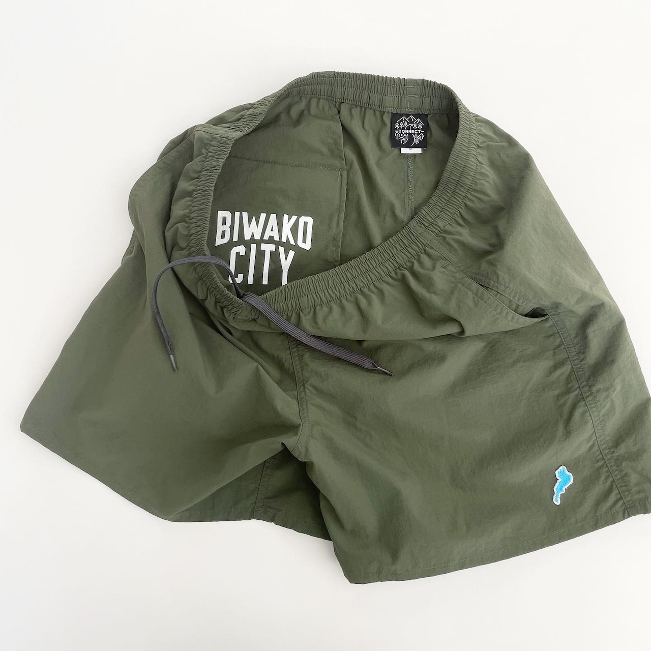 BIWAKO CITY / NYLON SHORTS / OLIVE