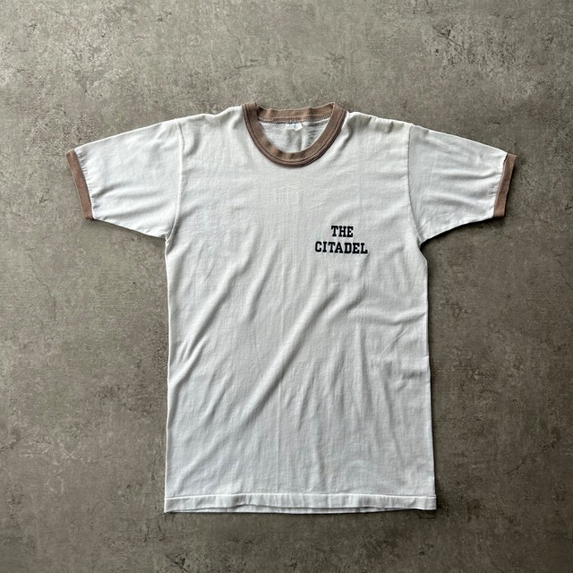 80s リンガーtシャツ USA製 ホワイト×ネイビー XL エルビスプレスリー 