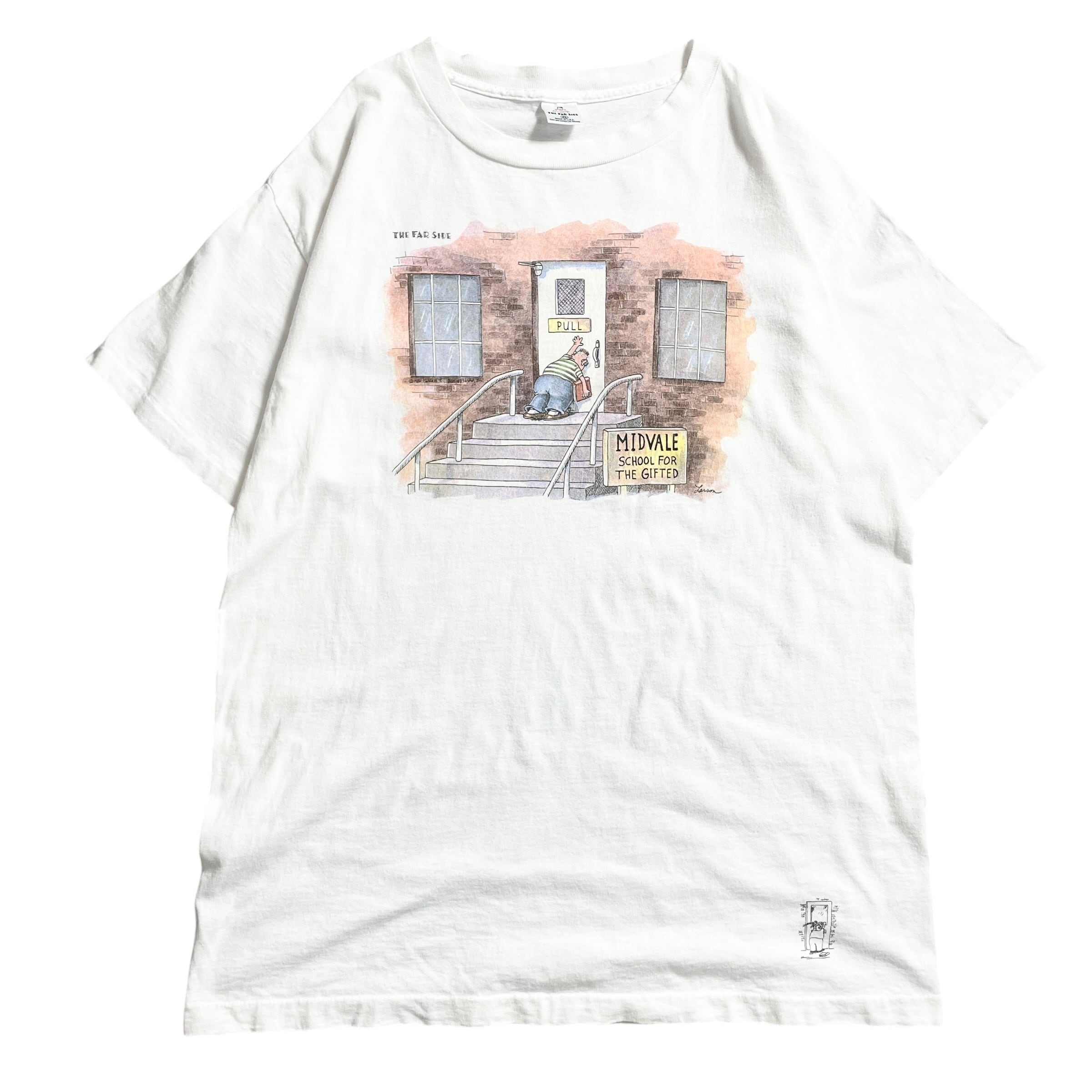 90s USA製 The far side 絵 vintage T-shirt