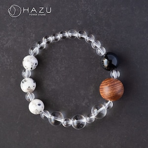 伊勢神宮御山杉の魔除け開運ブレス［伊勢神宮御山杉／伊勢石／モリオン／水晶］