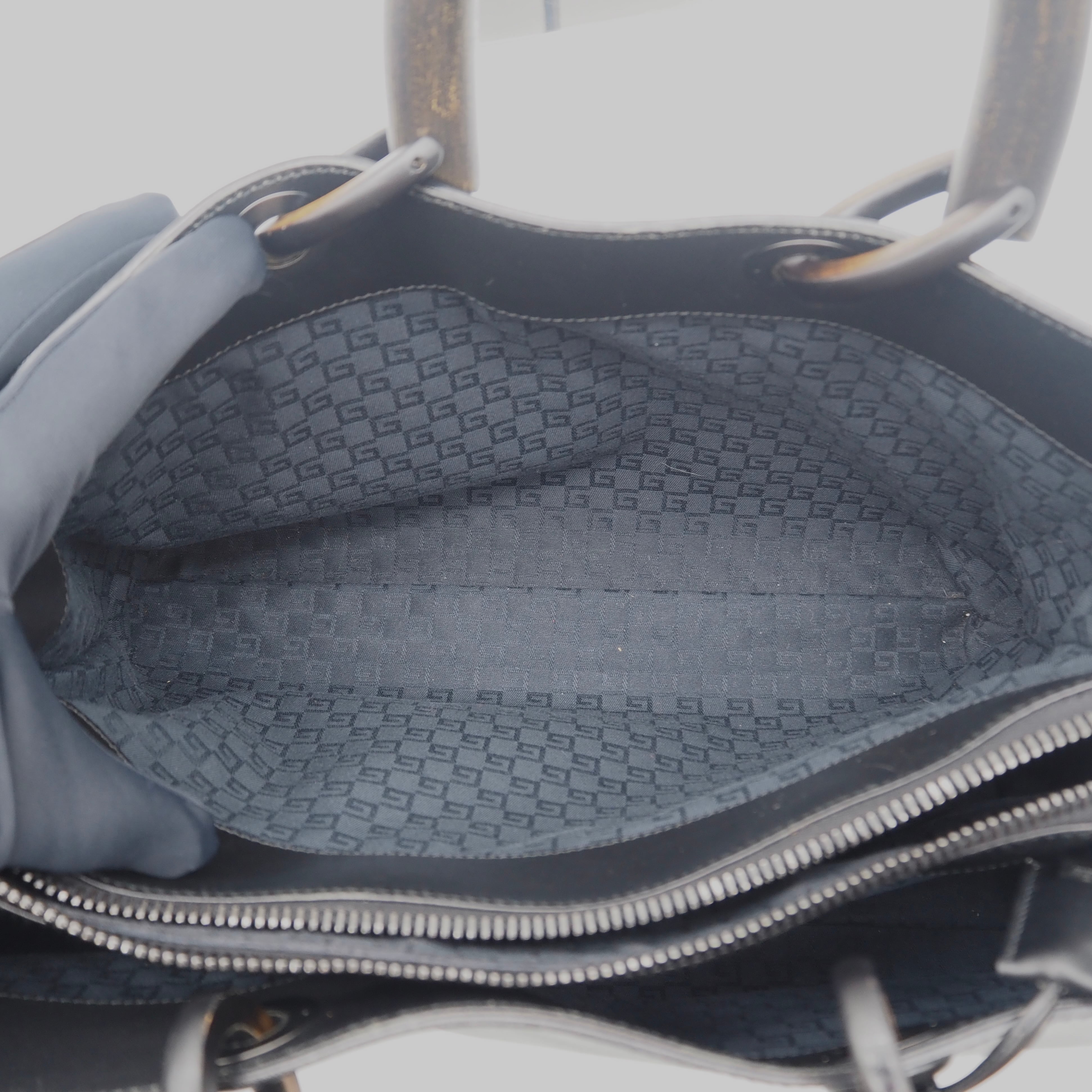 GUCCI レザー ウッドハンドバッグ ブラック グッチ 付属品付き | 2122TOKYO