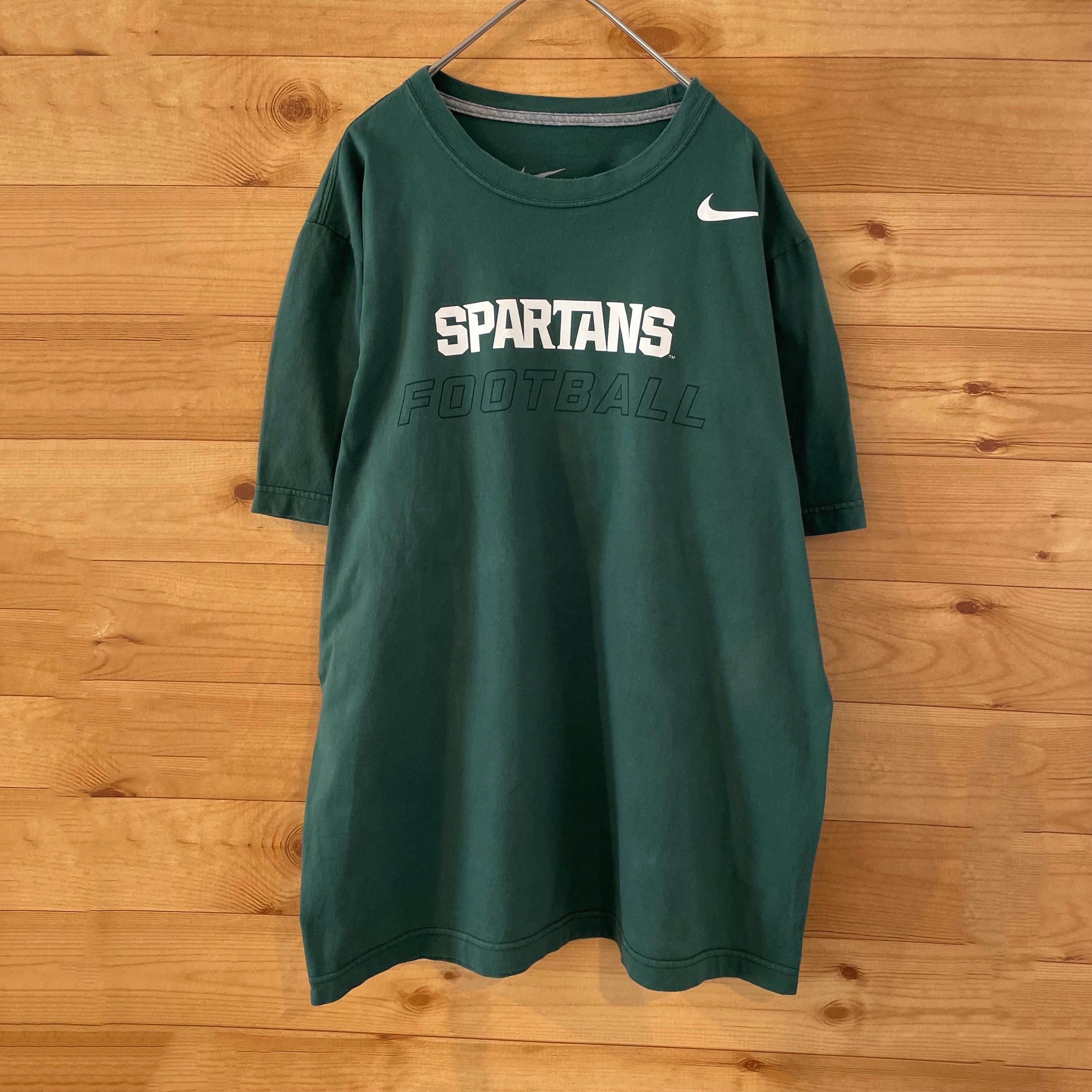 【NIKE】カレッジ ミシガン州立大学 ロゴ プリント Tシャツ フットボールチーム スパルタンズ アメフト Mサイズ us古着 |  古着屋手ぶらがbest powered by BASE