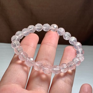 透明度高・ローズクォーツ多面カットブレスレット