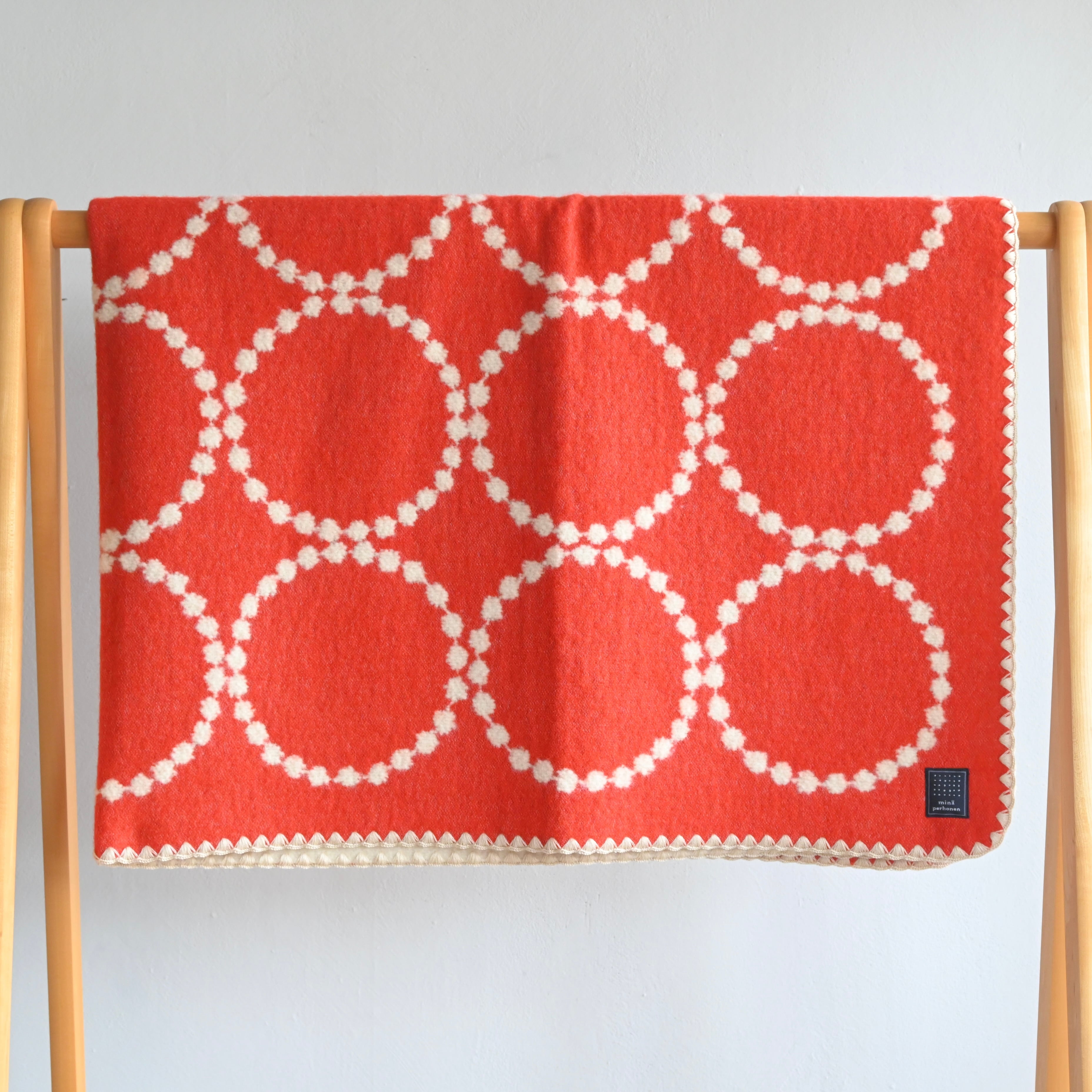 mina perhonen 2024AW》tambourine ブランケット(S) / red | cirkel mote