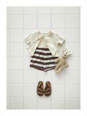 【取寄/韓国直送】ONU  25/SM　ワッフルボーダーハーフパンツ