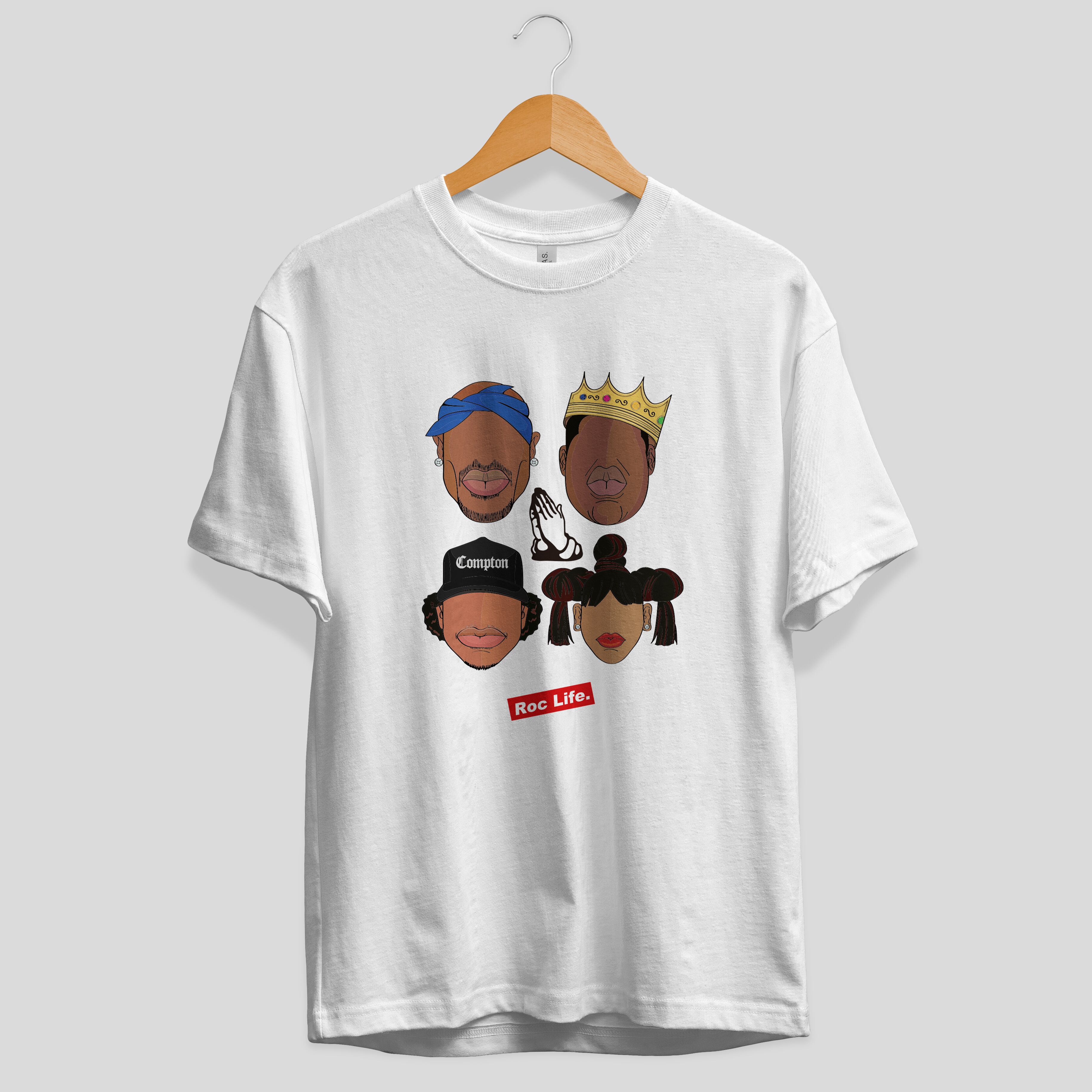 RocLife. T-Shirts HIPHOP Legends (white) | Roc Life WEB Store powered by  BASE