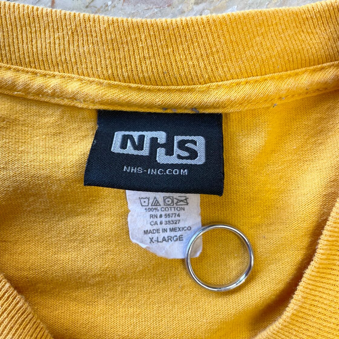 00s 【SANTA CRUZ】 サンタクルーズ NHS 黒タグ 袖プリント ロンT size 