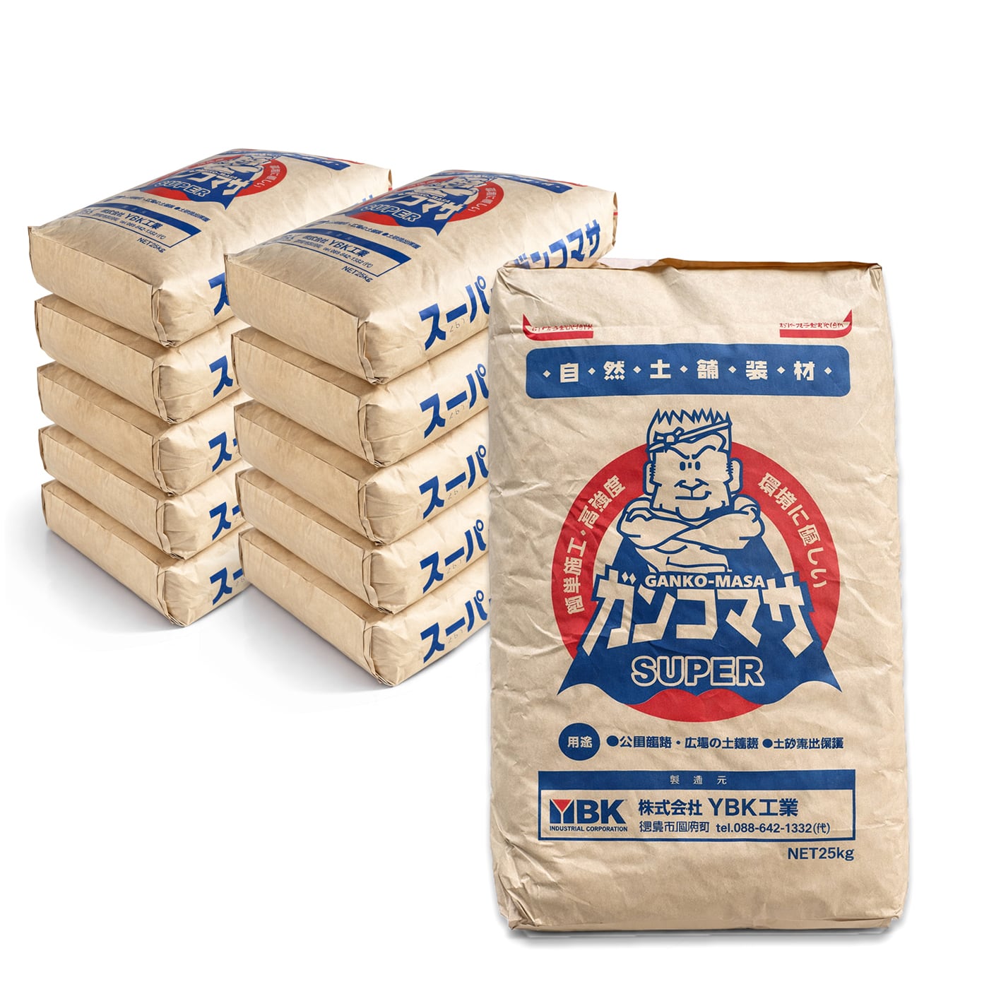 スーパーガンコマサ コケカビ抑制｜より強く固まる防草土 25kg（10袋