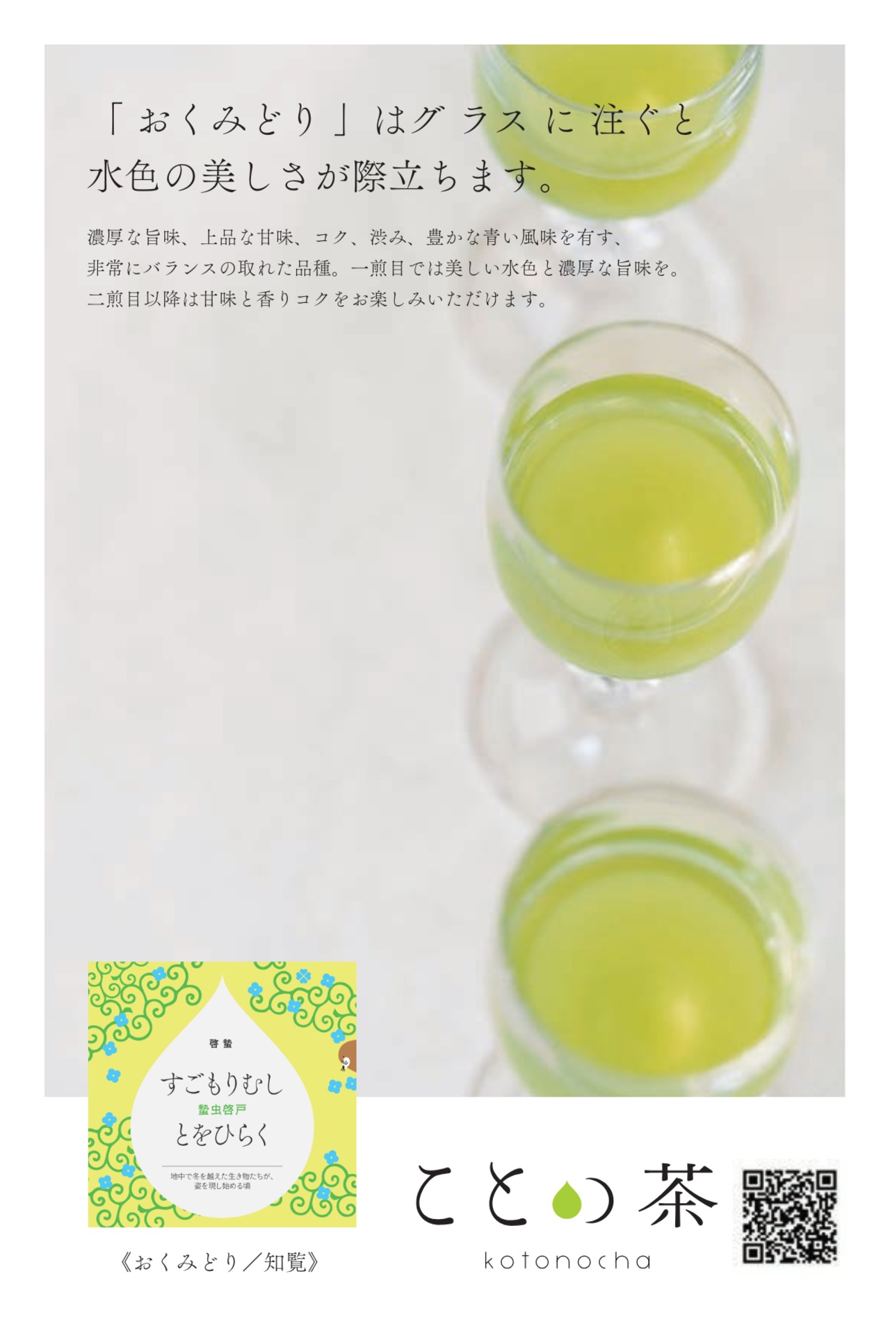 〈啓蟄〉 ことの茶　おくみどり、玉露 紫、玉緑茶