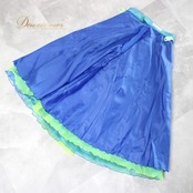 社交ダンス 衣装 スタンダード スカート レッスンウェア 練習着 Gigo-t Pnestage 青 黄緑 ブルー系 グリーン系 無地 シンプル 総丈約79.5cm ウエスト約32.5cm ファスナー 若干の伸縮性 有り おしゃれ ダンス衣装 スカート 練習用 ストレッチ 快適 動きやすい ステージ衣装 かわいい フェミニン ダンスパフォーマンス 講習会使用