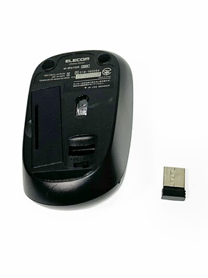 エレコム 無線マウス 3ボタン M-IR07DRBK 動作確認済 省電力LED ブラック ワイヤレス 2.4GHz