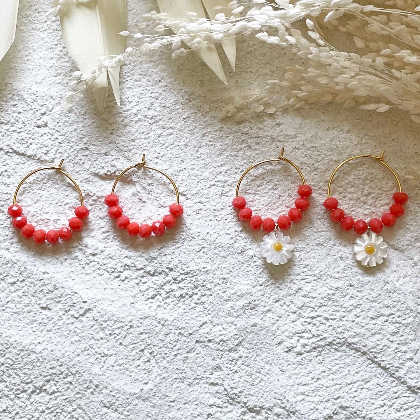 ビーズフープピアス OR | cenanjewelry