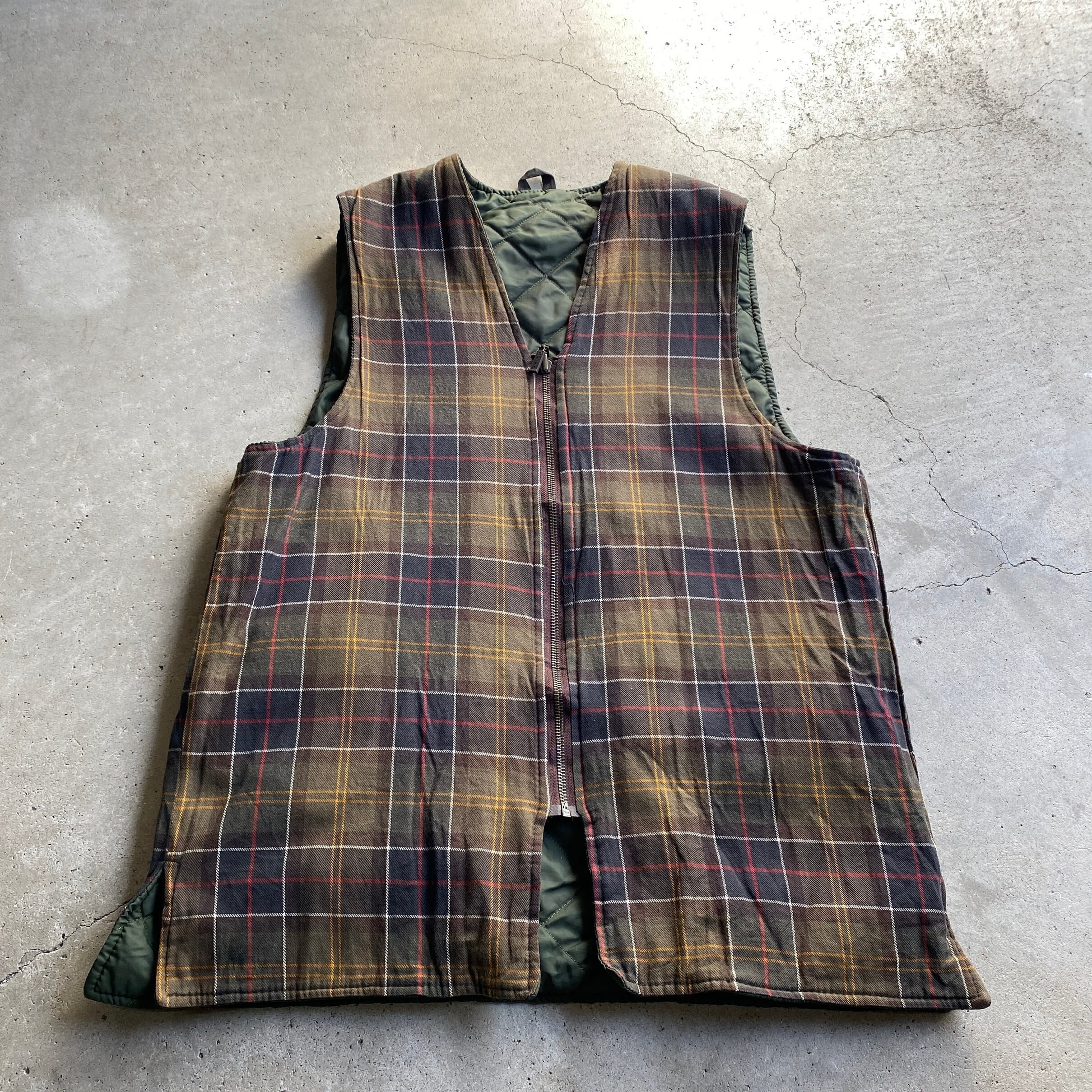 ヴィンテージ Barbour キルティングベストSize38 濃いグリーン Barbour（バブアー） キルティング ベスト MLI0001 QUILTED WAISTCOAT