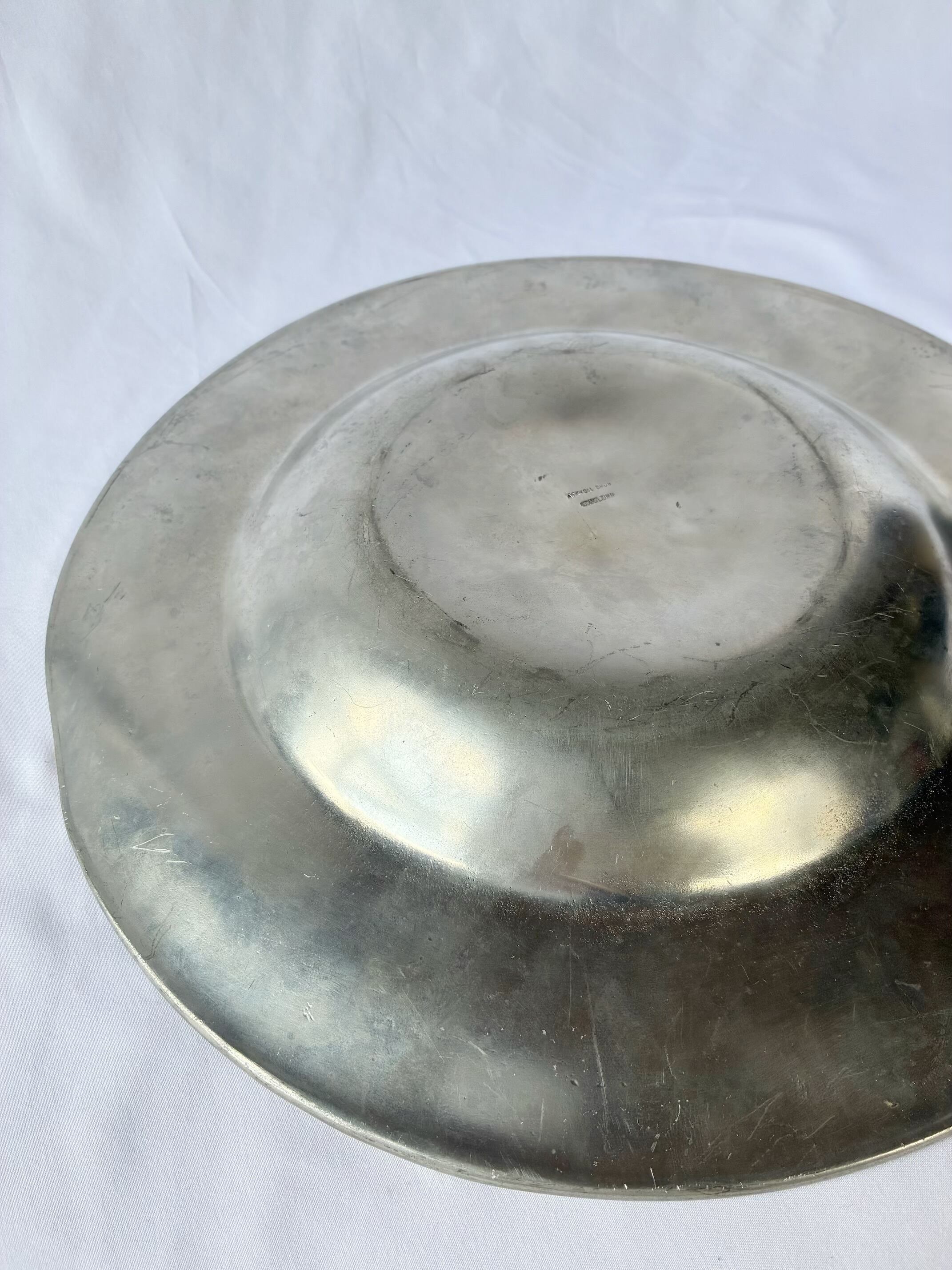 NORWAY Antique “Askvoll Brug”Pewter Tray | CARBOOTS