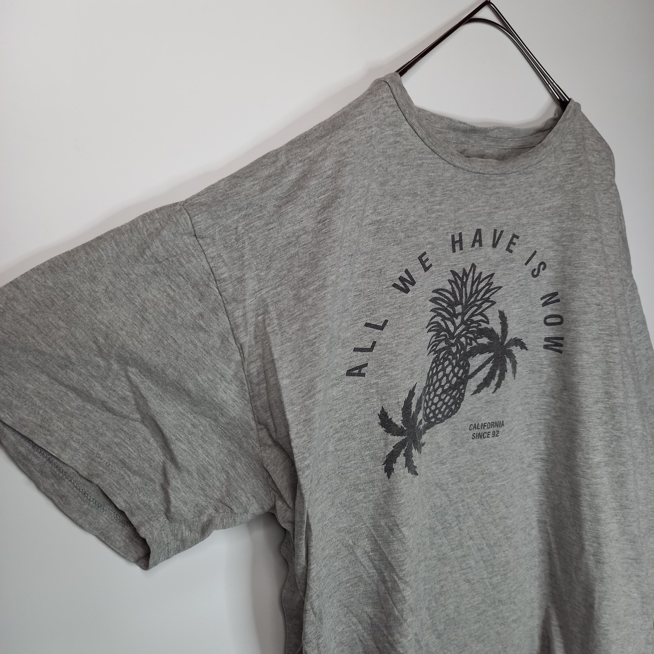 エゼキエル　クルーネック　プリントTシャツ　半袖　オーバーサイズ　グレー　XL