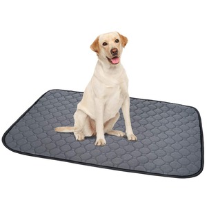 【在庫処分】ペットシーツ 洗える 猫 犬用 おしっこパッド ペット用 トイレ下敷きマット 速乾 洗える 脱臭 抗菌(グレーL 二枚セット)