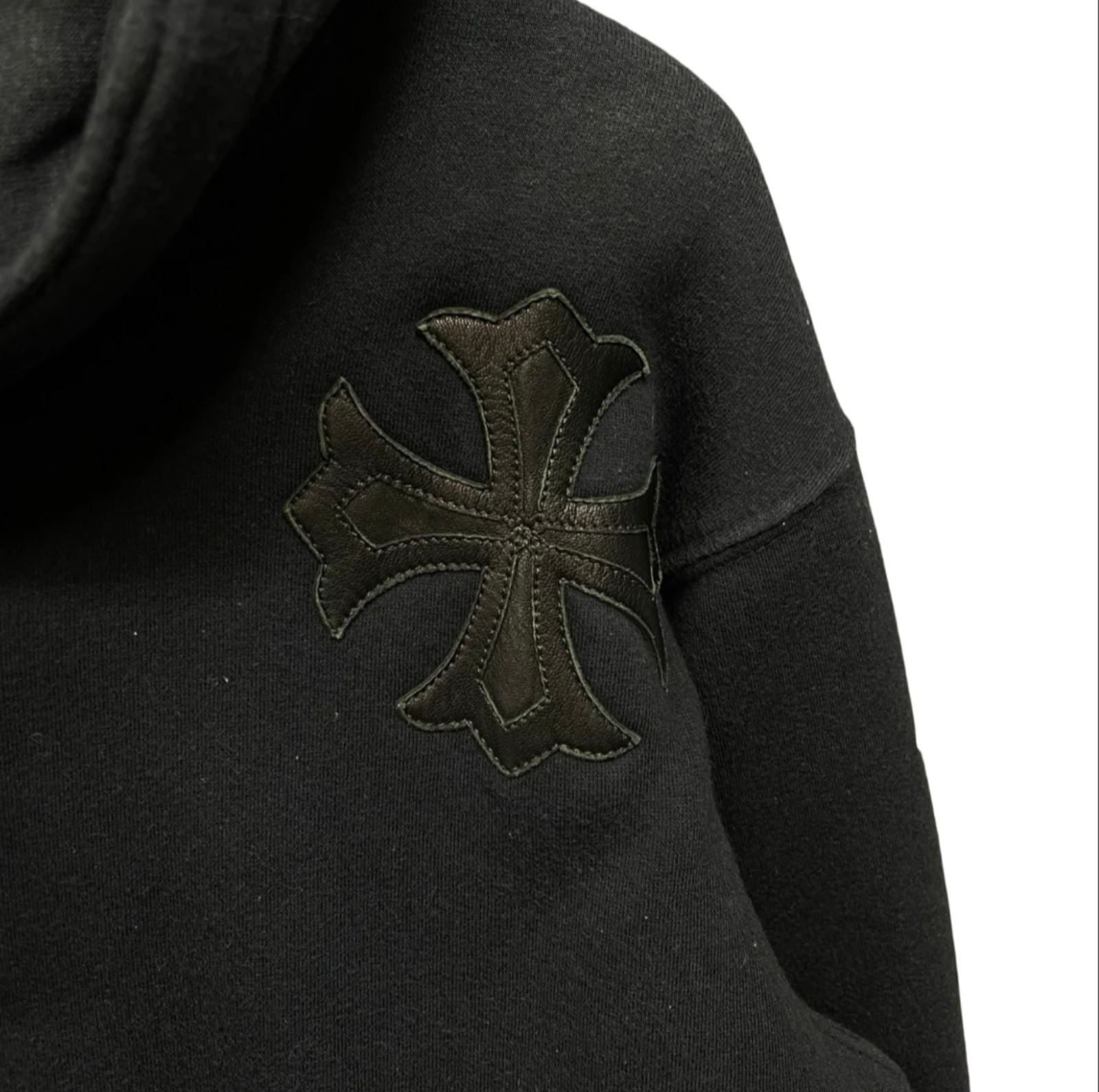 CHROME HEARTS クロムハーツ × BIG BANG レザーパッチ プルオーバー