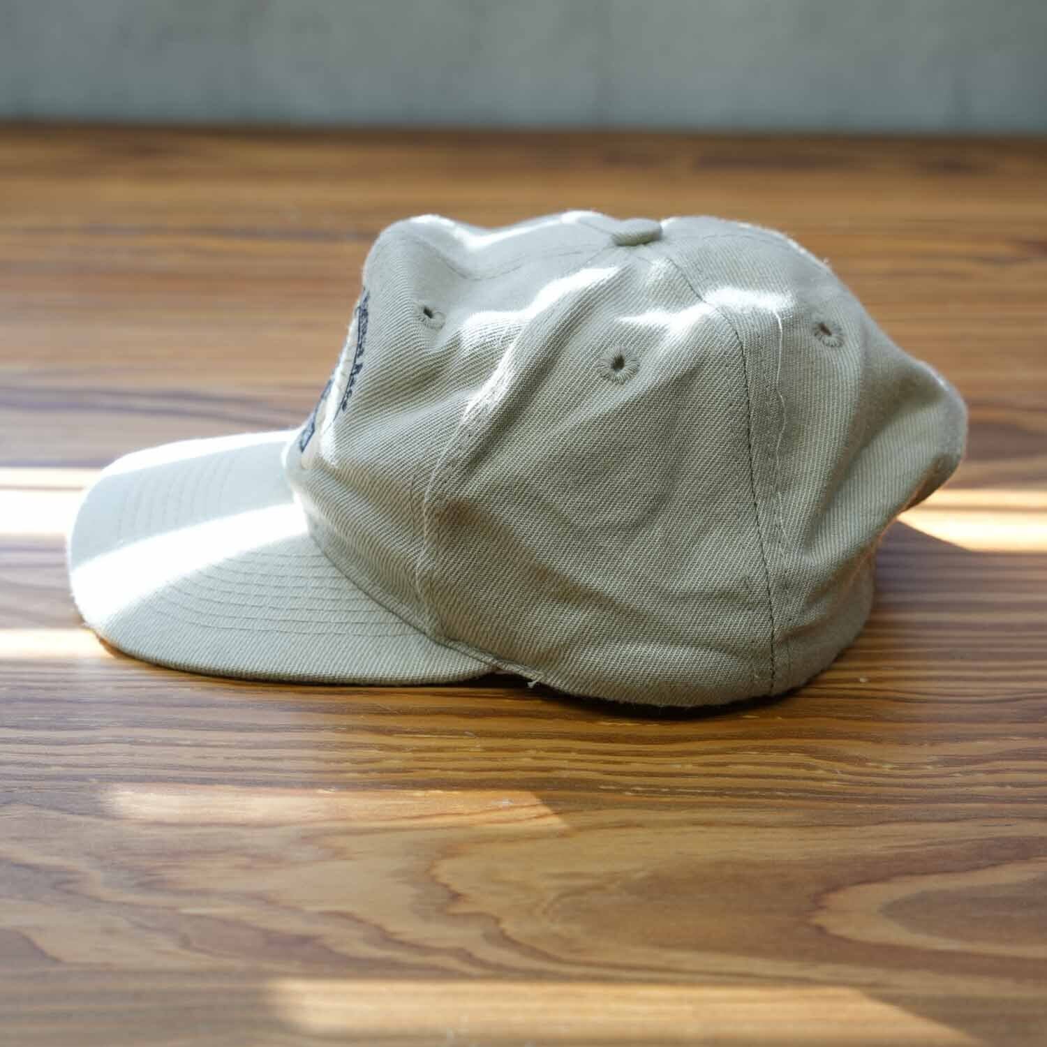 90s～ OTTO CAP トラッカーキャップ USA企業ロゴ刺繍 ベージュ系 台湾