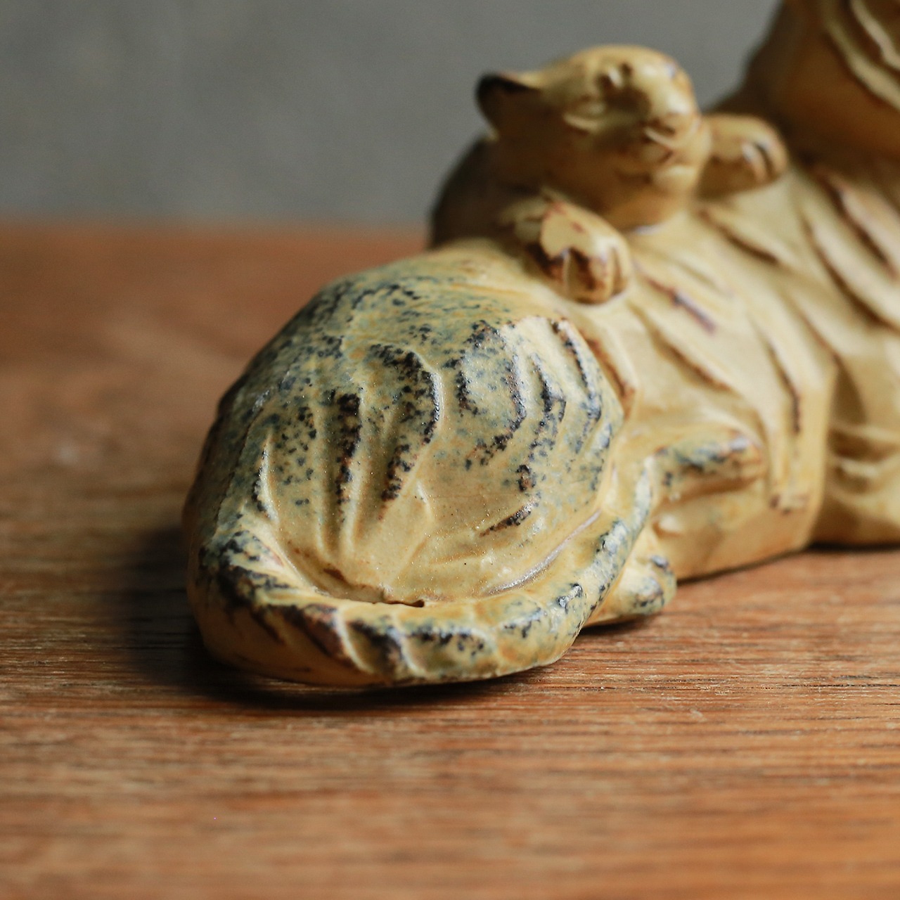 幸せに暮らす、仲睦まじいトラの親子