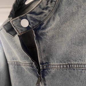 ショートスタンドカラーデニムジャケット　0879