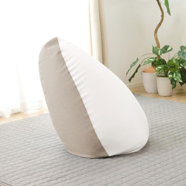 コストコ再販商品 セルタン 和楽ビーズクッション「SHIZUKU 雫」Lサイズ ベージュ