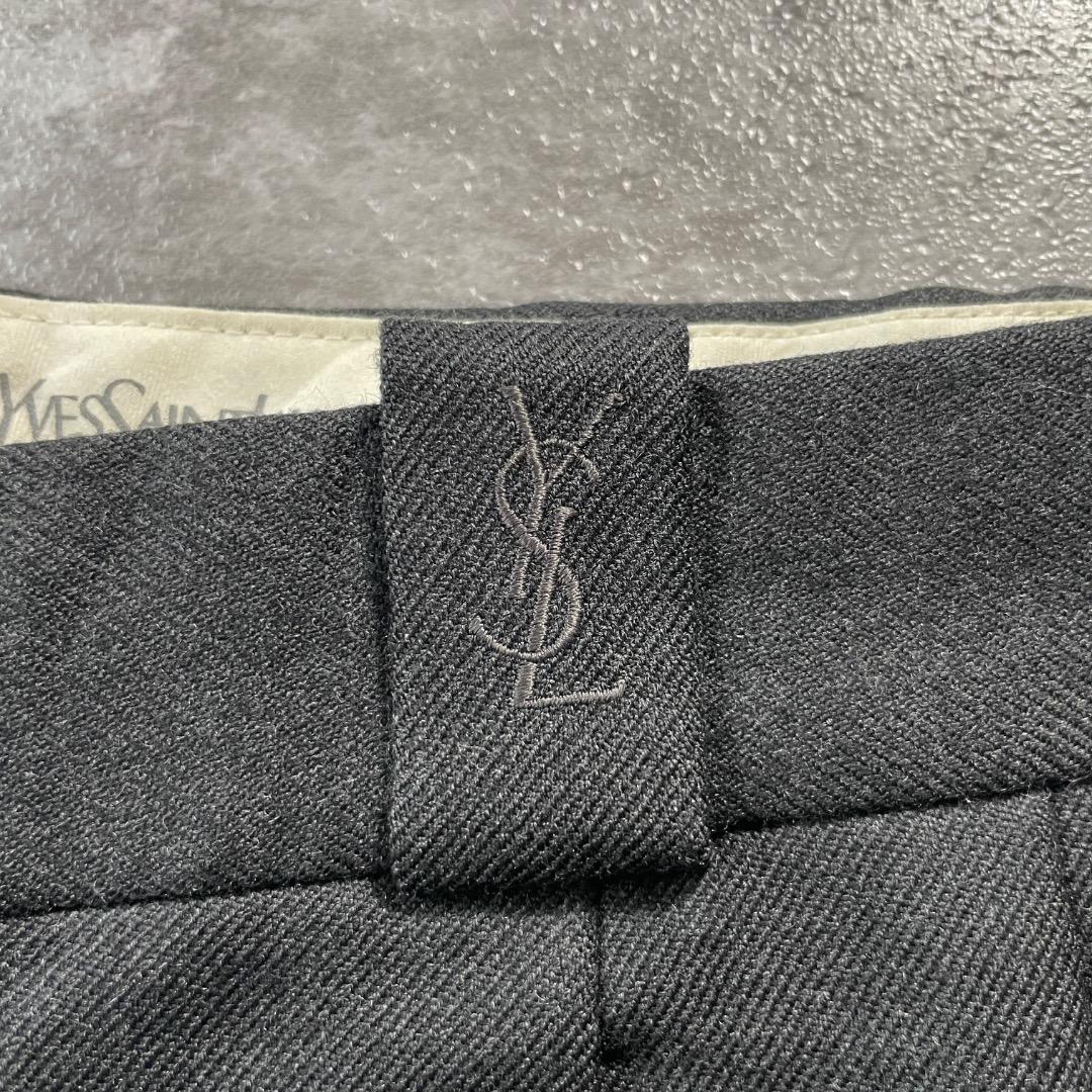 90s YVES SAINT LAURENT black slacks イヴサンローラン スラックス