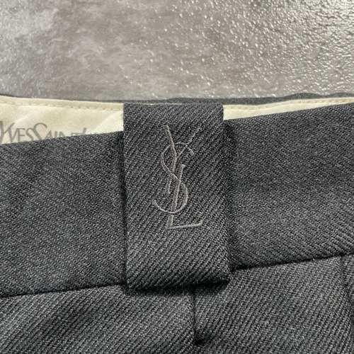 90s YVES SAINT LAURENT black slacks 詳細写真9