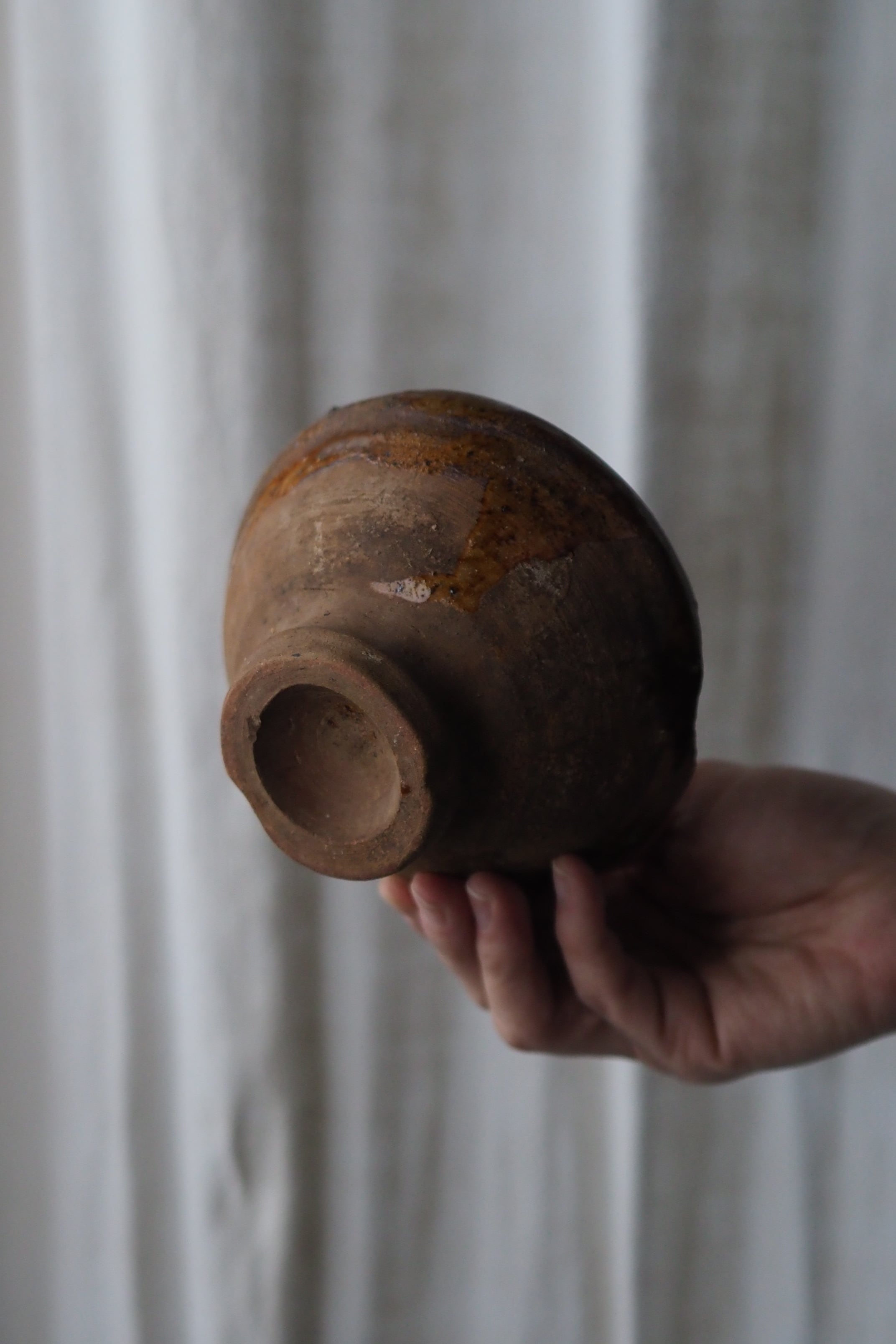 南仏の飴色陶器ボウル-antique pottery bowl | アンティーク