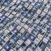 ARAMIS アラミス 総柄 さらっと生地 半袖シャツ サイズ LL /柄シャツ/メンズ/日本製/ネイビー×パープル×グレー