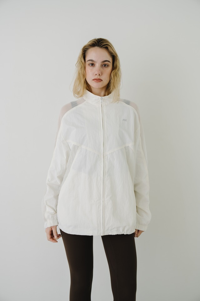 Sheer Shoulder Track Jacket 【White】