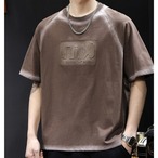 Box Logo Layered Style Crew Neck Short Sleeve T-Shirt ◇3color H0446