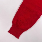 カシミヤ100% HERHIS ハーヒス ニット カーディガン M/レッド レディース