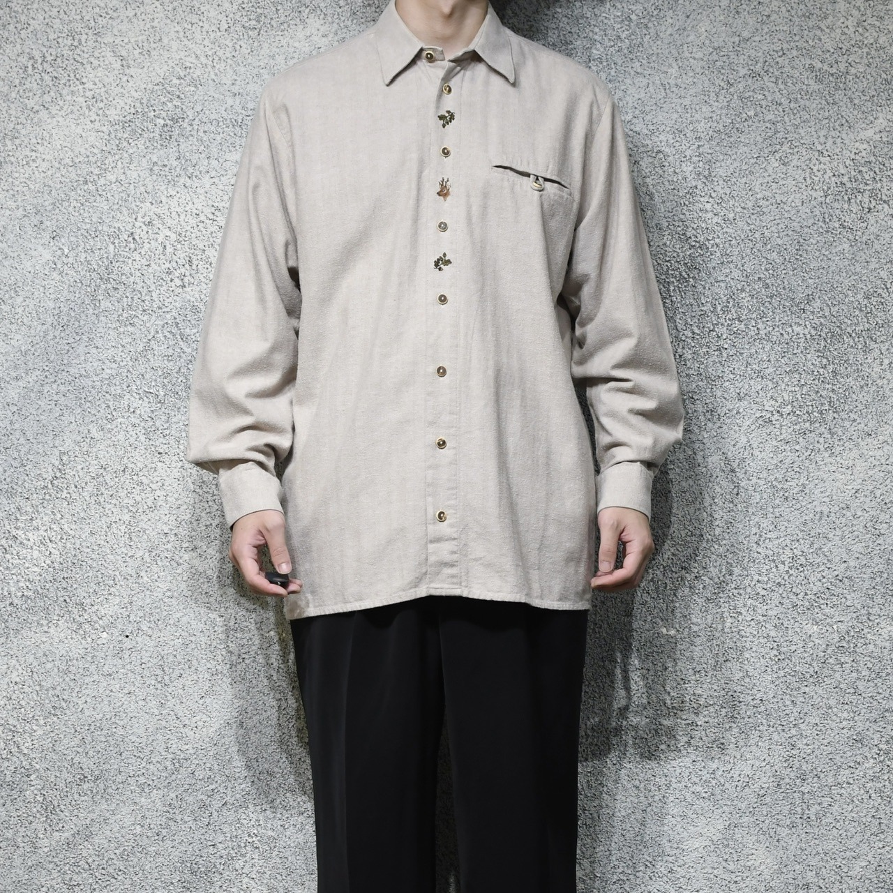 embroidery design herringbone tyrolean shirt