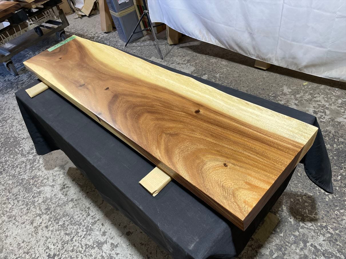 モンキーポッド3922 一枚板無垢 乾燥材 1540x350-360x55mm