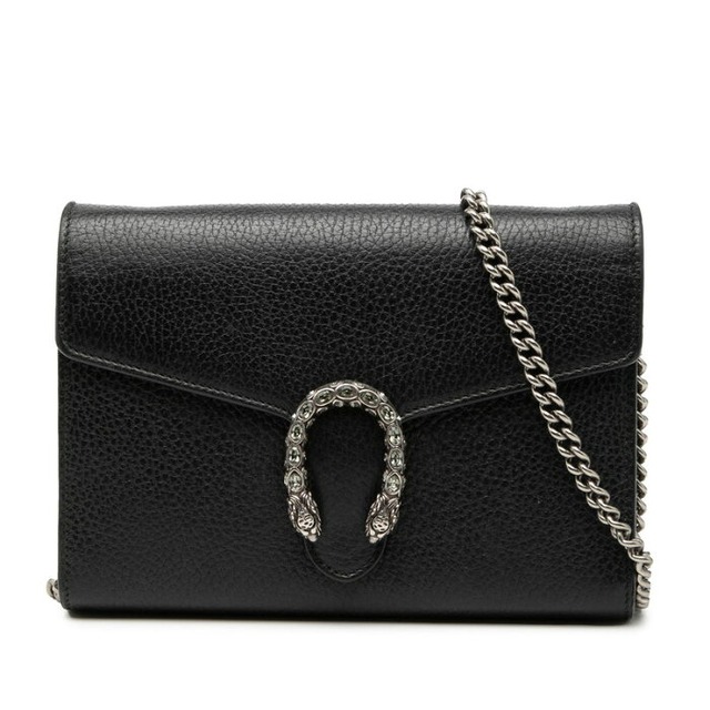 グッチ ディオニュソス チェーンウォレット ショルダーバッグ 401231 ブラック レザー レディース GUCCI 【中古】