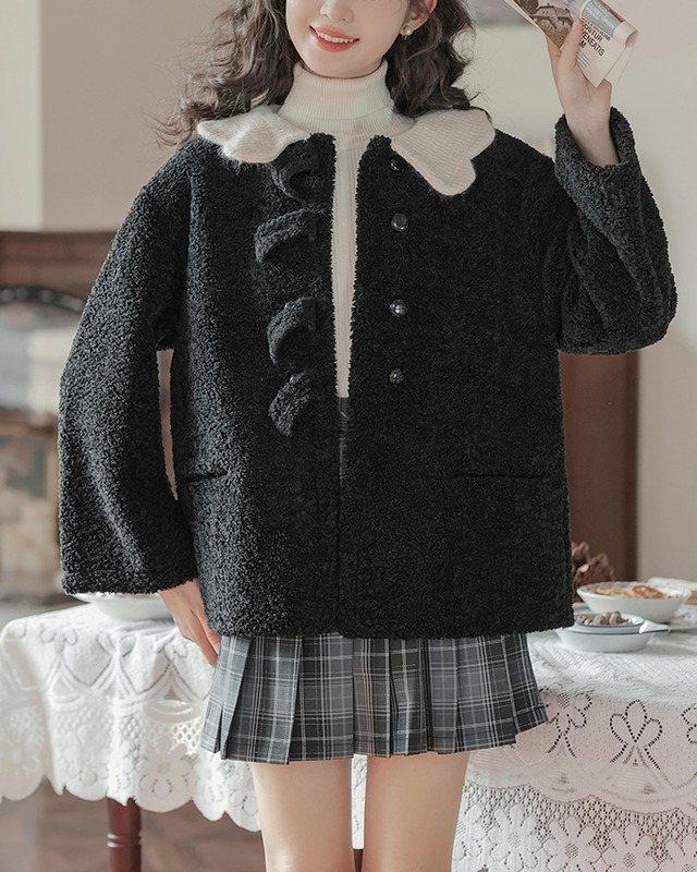 ブラックプードルカラージャケット　24W12069