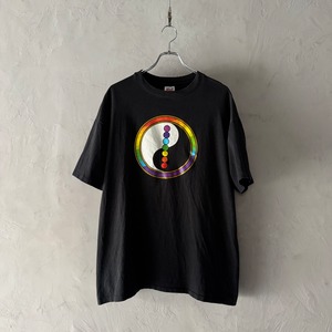 90's "陰陽" print T-shirt