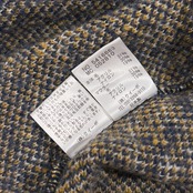 pierre cardin ピエールカルダン signe チェック柄 ウールニット コート 40 /ロング カーディガン