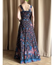 exotic flower import maxi dress-4779-7