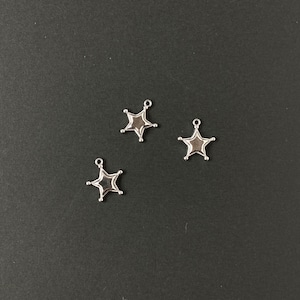 ドット付きスターのステンレスチャーム