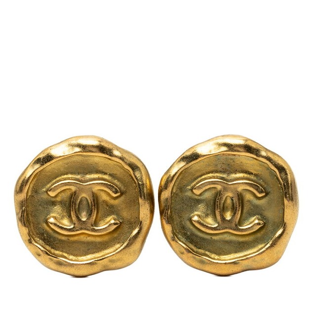 シャネル ココマーク ヴィンテージ イヤリング 95P ゴールド メッキ GP レディース CHANEL 【中古】