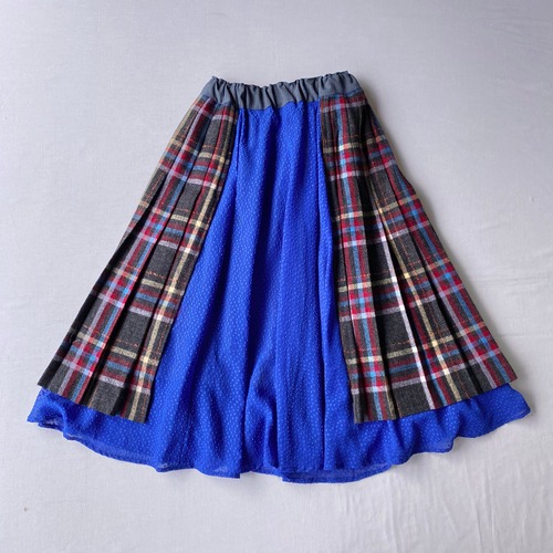 【SHINPIN×jane's vintage】Plaid and blue skirt