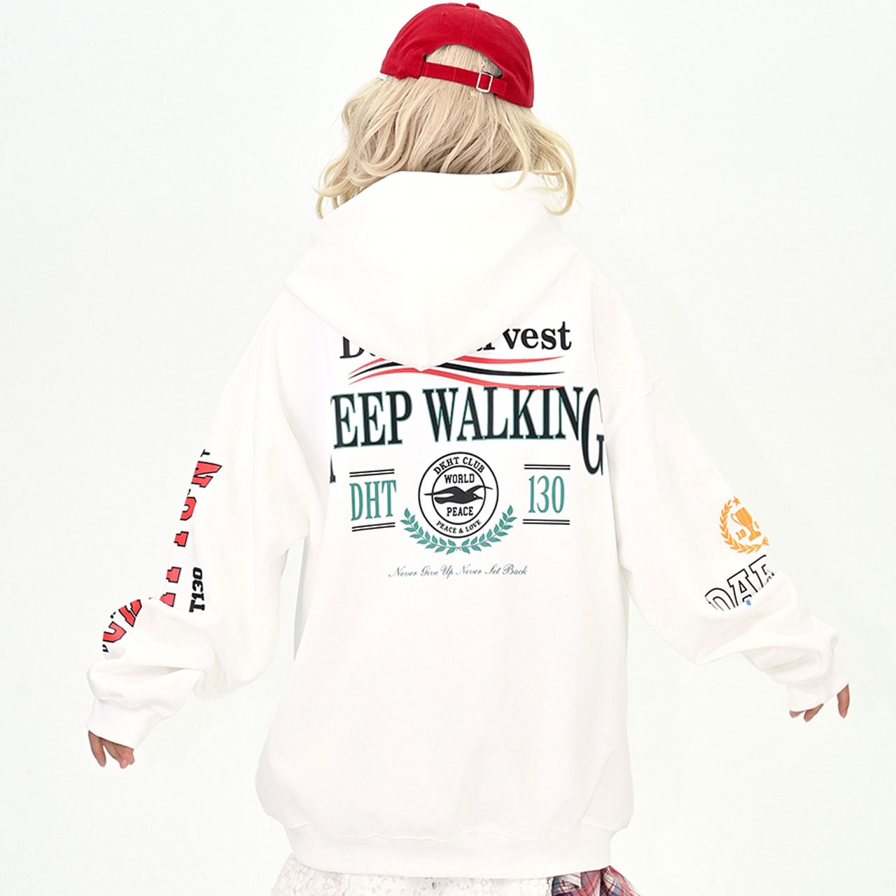 カレッジプリントグラフィックフーディ 2col R01041