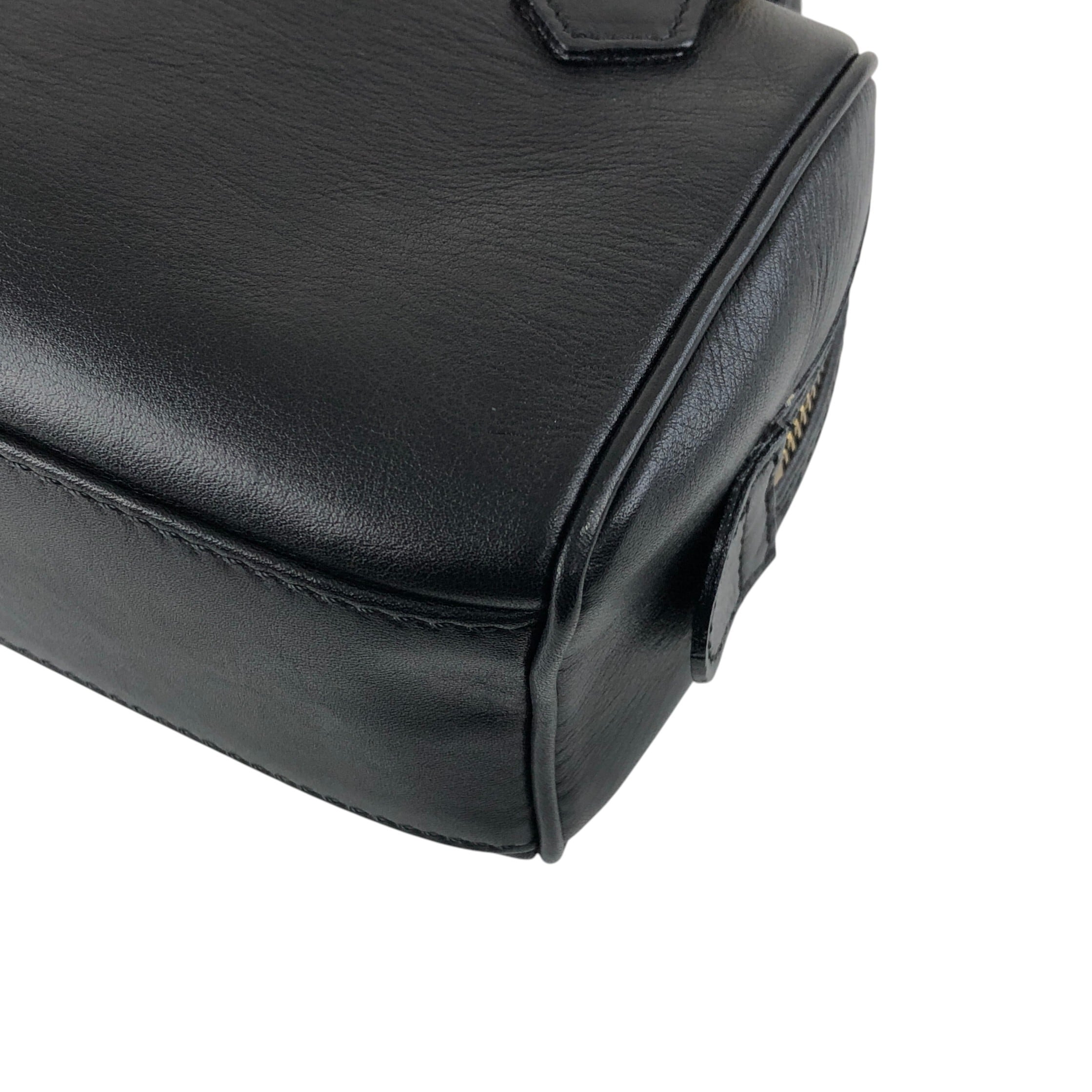 CELINE セリーヌ ショルダーバッグ ブラック レザー ミニボストン 2WAY