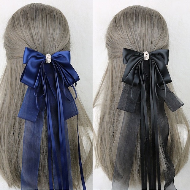 ピュアローズロングリボンヘアアクセサリー