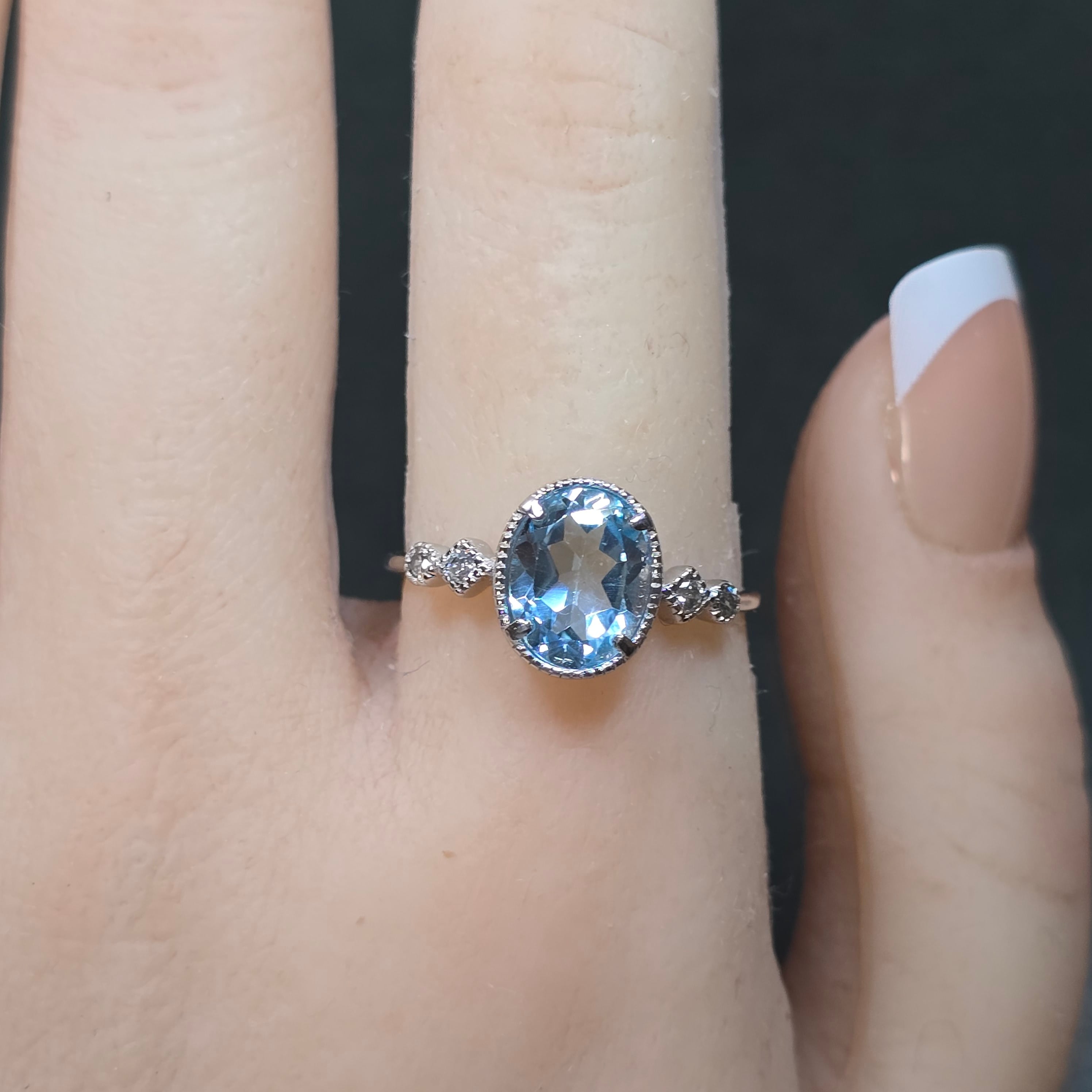 ブルートパーズ リング ブルートパーズ 指輪 キラキラ | Momi