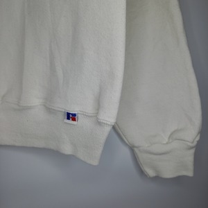 希少品　90s　アメリカ製　ラッセル　スウェット　トレーナー　無地　ホワイト　M