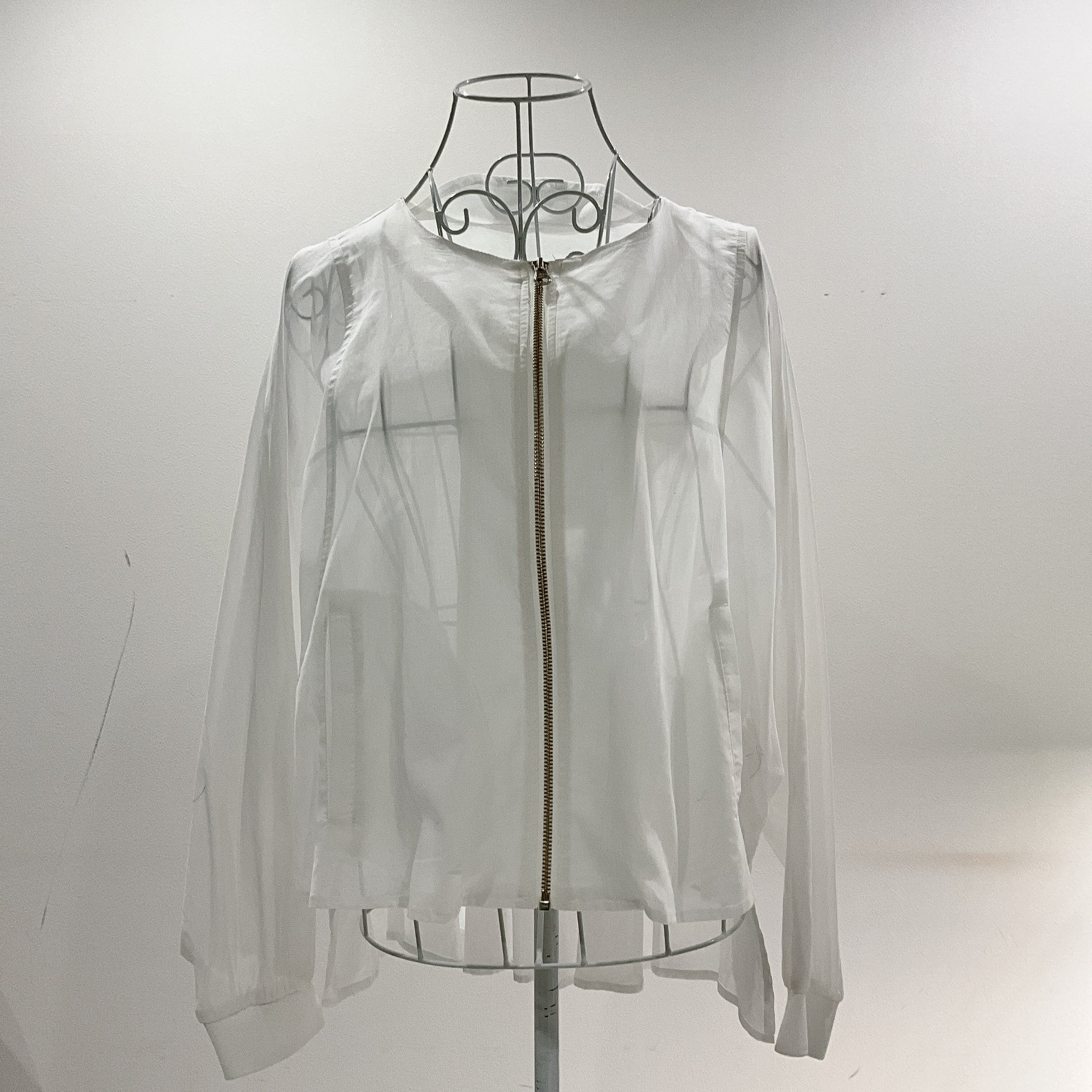 ★新作★Le's Ageu(レ・アージュ) シアードルマンスリーブ・ジップブラウス【C-582】