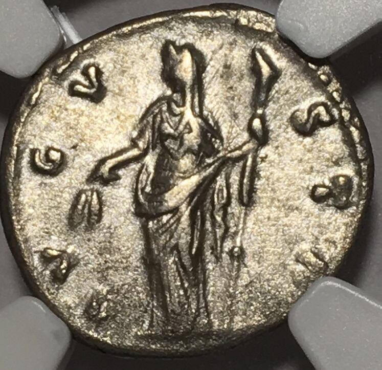 大ファウスティナ NGC鑑定 AU デナリウス銀貨 ローマコイン | Roma